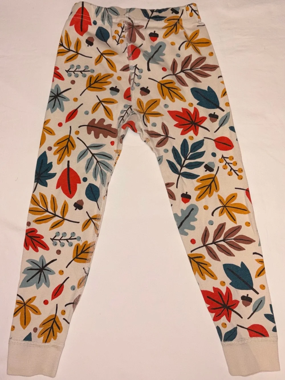Hanna Andersson Hanna Jams autumn leaves pajamas sz 4 EUC